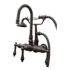 Kingston Brass Wall-Mount Clawfoot Tub Faucets With Oil Rubbed Bronze CC7T5