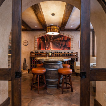 Old World Wine Cellar and Tasting RoomOur clients lived in a typical, traditiona