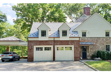 Carport - mid-sized traditional attached one-car carport idea in New York