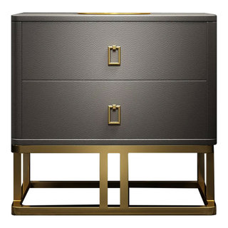  Glory Furniture Louis Phillipe 2 Drawer Nightstand in Gray :  Home & Kitchen