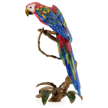 Jay Strongwater Skylar Macaw Sculpture