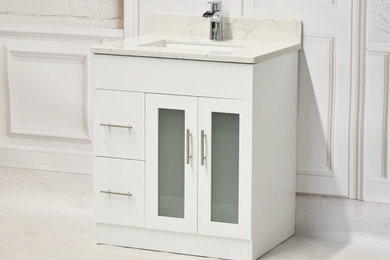 30'' Vanity Set（Cabinet+Countertop+Backsplash+Faucet）