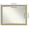 Mosaic Gold Beveled Wall Mirror - 44.25 x 34.25 in.