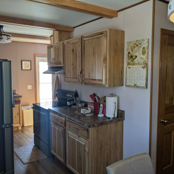 Interior wall kitchen back door