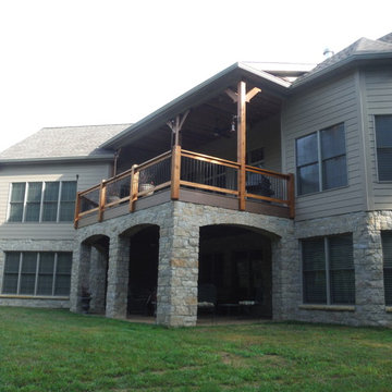 James Hardie Cobblestone Siding w/ Cedar Shake Siding