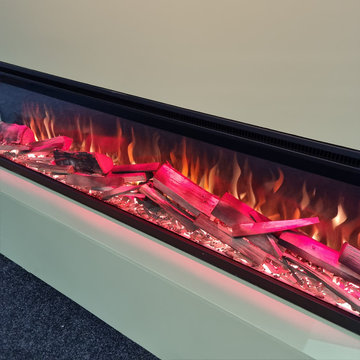 New Lumiere 1800 Electric Fire Mediawall in Sage Green