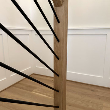 Project #140 | White Oak Staircase with Horizontal Bar Rail