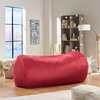 GDF Studio Baron Traditional 8' Suede Bean Bag, Red