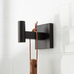 Hibiscus Robe Hook - Matte Black - Wall Hooks