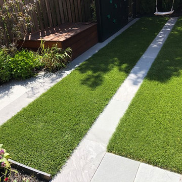 Brooklyn backyard with small playground