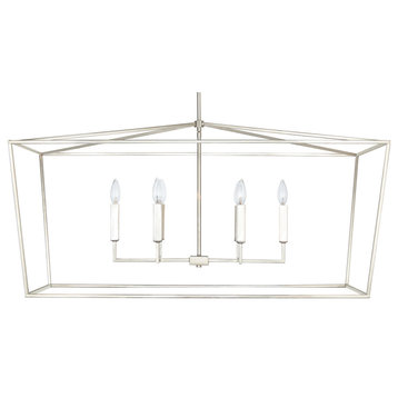 Capital Lighting 837661 Thea 6 Light 42"W Taper Candle Chandelier - Polished