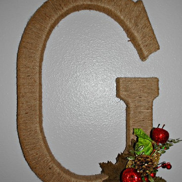Twine Wrapped Initial Wreath for All Seasons