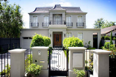 Photo of an expansive traditional home design in Melbourne.