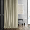Signature Blackout Velvet Curtain Single Panel, Cool Beige, 50"x120"