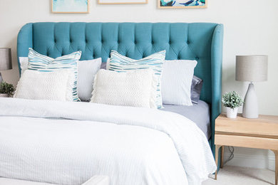 Inspiration for a modern bedroom remodel in Dallas