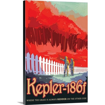 "Kepler-186f - JPL Travel Poster" Canvas Art, 20"x30"x1.25"