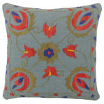 Bareens Designer Rugs - Rustic Knott Kilim Suzani Handmade Pillow - Embellish your home with this timeless casual chic handmade Suzani Embroidered pillow made with gorgeous soft luxurious color pallet and an intricate design. Handmade pattern with beautiful color combination and unique majestic intricate design this handmade pillow is a mesmerizing addition to any d�cor. An intricate design and exquisite coloration make this handmade pillow a standout piece in any decor.