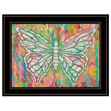"Butterfly Silhouette" by Lisa Morales, Framed Print, Black Frame
