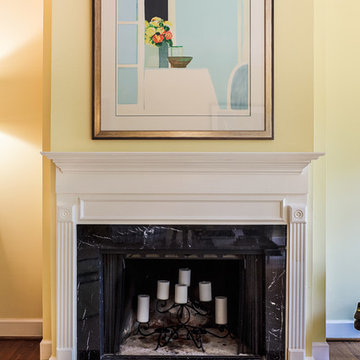 Fireplace with Black Marble Surround