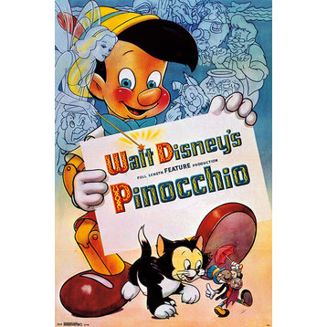 24x36 Pinocchio One Sheet Poster, Premium Unframed