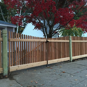 Jamaica Plain | Custom Red Cedar Spindle Picket w/ Scallop Gates