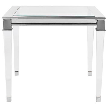 Safavieh Charleston Acrylic End Table, Chrome