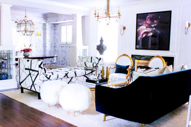 This is an example of an eclectic living room.