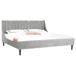 Jennifer Taylor Home - Aspen Vertical Tufted Headboard Platform Bed, Opal Grey Velvet, King - A simple yet elegant look gives the Aspen Upholstered Platform Bed by Sandy Wilson Home a modern yet timeless feel. The subtle vertical channel tufting of the low headboard and simple, solid wood legs are a nod to a retro 70's look, made modern by the graceful, curved wings that sweep seamlessly into the side- and foot panels for a completely unique platform design. Available in Queen, King, and California King sizes in all the trend-worthy colors from Evergreen to Ash Rose to Anthracite Black, the Aspen Bed Set is the perfect centerpiece to your master suite, guest room, or teen's room.
