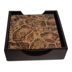 Waylande Gregory Brown Tortoise Coasters - Coasters