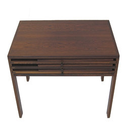 Mid-Century Illum Wikkelso Danish Rosewood Folding Nesting Tables - SOLD - Side Tables And End Tables