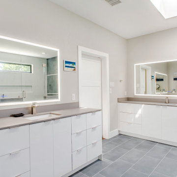 Contemporary Costal Bathroom Addition