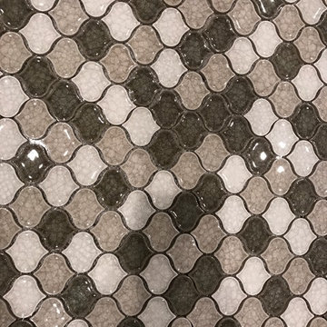 Glass tile backsplash before and after