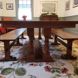 Extendable Dining Table with Benches - Dining Tables
