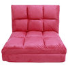 Loungie Micro-Suede Convertible Flip Chair/Sleeper Dorm Couch Lounger, Fuchsia