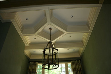 Custom Coffered Ceiling Mouldings and Venetian Plaster