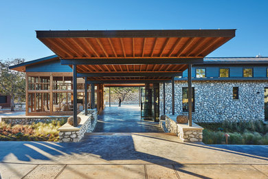 Contemporary exterior home idea in Austin