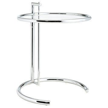Eileen Gray Chrome Side Table, Silver
