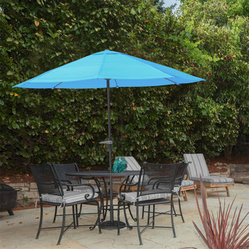 Pure Garden 9' Outdoor Patio Umbrella, Blue