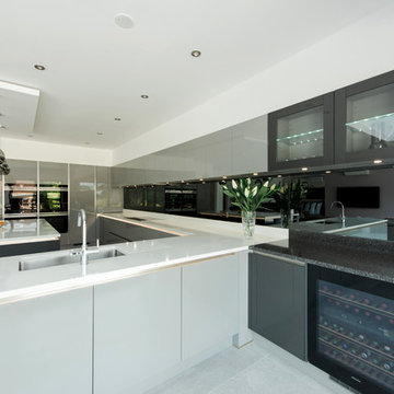 Grey Gloss Two Tone Kitchen