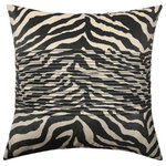 StyleCraft - Dann Foley-Tuxedo-Velvet Tux Pleat Pillow- Off Black, Off White - The Tuxedo throw pillow from StyleCraft adds a touch of luxe to any living room or bedroom. Designed by Dann Foley, this pillow features a plush duck feather cotton filling that ensures both comfort and style. The envelope closure holds the pillow securely, while the high-quality velvet adds a touch of glamour to your space.