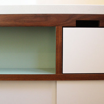 Walnut / Laminate Vanity