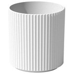 Veradek - Veradek Demi Series Demi  Planter, White, 16 Inches, 1 Pack - Inspired by traditional Roman columns, the fluted edges on the Veradek Demi Planter help to create a cozy indoor or outdoor space in the living room, patio or backyard. Pre-drilled drainage holes allow for planting a variety of different greenery such as trees, tall plants or flowers without having to worry about overwatering. This sturdy yet lightweight round planter is proudly crafted in Canada from a patented plastic-stone composite, making it resistant to cracks, fading and UV and allowing it to withstand extreme temperatures ranging from -20 to +120 degrees. With the ideal balance of design, structure and purpose, the Demi will add the finishing touches needed to transform a house into a home.
