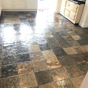 Renovating a Beautiful Slate Tiled Kitchen Floor in Sutton Coldfield