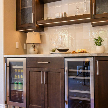 Wine and Beverage Refrigeration with Custom Cabinetry