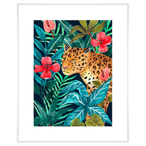 Tropical Leopard Cat Family Wall Picture Art Print