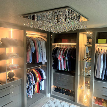 Master Bedroom Dressing Room and Media wall