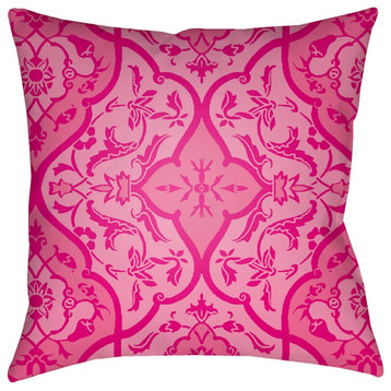 Yindi by Surya Poly Fill Pillow, Bright Pink, 22' x 22'
