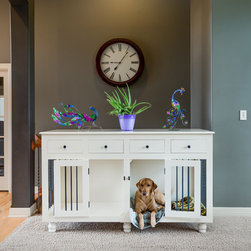 Large Double Kennel with Drawers - Dog Kennels And Crates