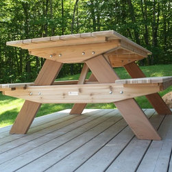 6 foot solid western red cedar picnic table - Outdoor Dining Tables