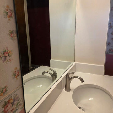 Flexstone shower and new vanity update
